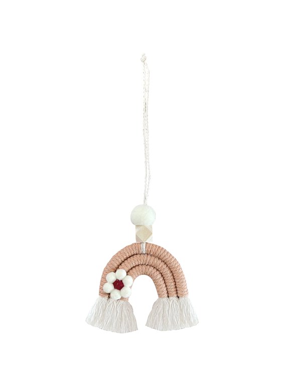 Stylish Hand Woven Keyring Weaving Car Ornament Colorful Keychain Versatile Auto Interior Accessories
