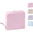 thumbnail image 1 of Stylish Handheld Partitioned Cosmetic Bag, Multi-purpose Large Capacity Cloth Standing Makeup Bag, Makeup Bags with Compartments and Handle, Portable Travel Makeup Organizer, 1 of 7