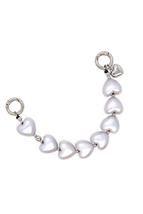 Stylish Heart Keychain Double Clip Designs for Phone Trendy Women Accessory