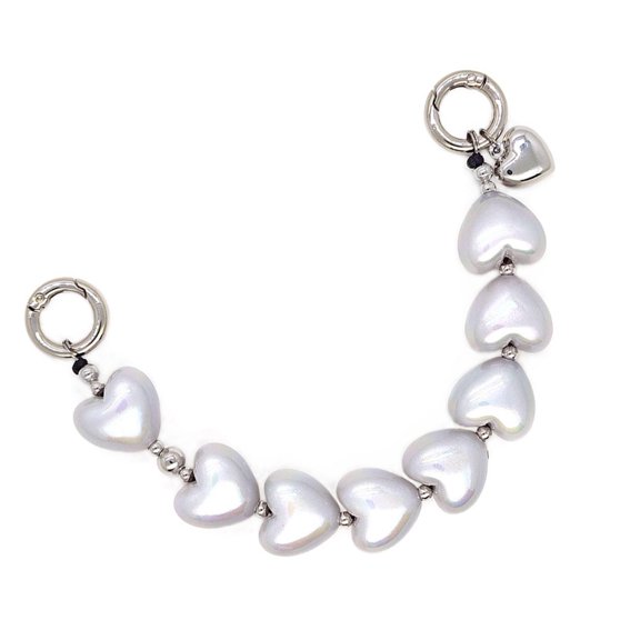 Stylish Heart Keychain Double Clip Designs for Phone Trendy Women Accessory