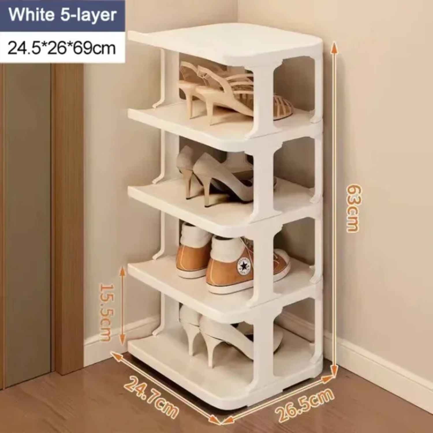 Multi Storie Shoe Rack Stylish High-Quality Shoe Cabinet: Space-Saving Solution with Removable ...