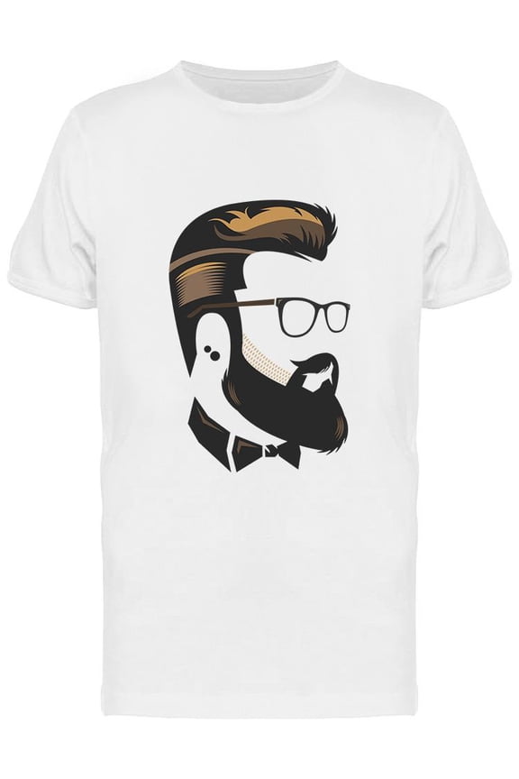 Stylish Hipster Man T-Shirt Men -Image by Shutterstock, Male Medium