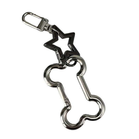 Stylish Hollow Bone Key Holder Fashion Key Charm Metal Keyring Accessory