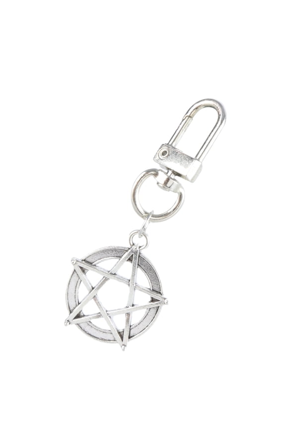 Stylish Hollow Five Point Star Keychain Charm Pendant Portable Fashion Sturdy Alloy Key Holder Accessory Daily Use
