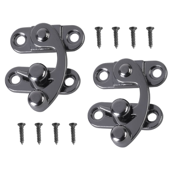 Stylish Hook Lock Swing Arm Closures for Suitcases Dollhouses Box Jewelry Chests with Easy Installation