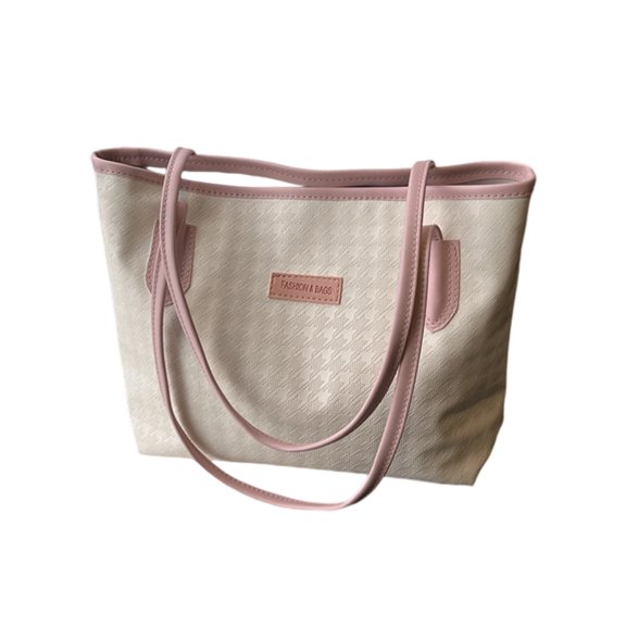 Stylish Houndstooth Water-Resistant Tote Bag for Women, Large Capacity Shoulder Bag with Wide Comfortable Strap