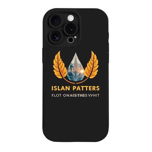 Stylish ISLAN PATTERS iPhone 15 Pro Case - Lightweight Yellowing Resistant with Unique Water Droplet & Globe Design