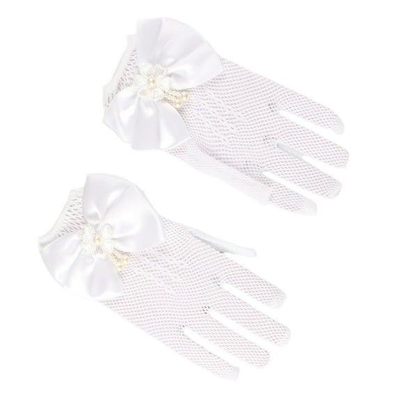 Stylish Infant Gloves for Girls with Intricate Lace Detail, Breathable Gloves for Weddings and Celebrations