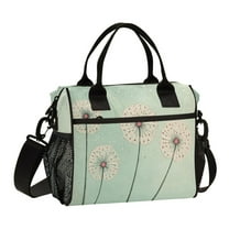 Stylish Insulated Lunch Tote Bag Lunch Cooler Tote Reusable Cooler Bag for Work, Camping, Picnic, Beach Large Dandelions