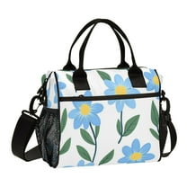Stylish Insulated Lunch Tote Bag Lunch Cooler Tote Reusable Cooler Bag for Work, Camping, Picnic, Beach Spring Flowers