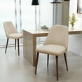 thumbnail image 1 of Stylish Iron Legged Dining Chair With Wheat Fabric Seat, 19.06" Depth X 22.98" Width 32.81" Height, 12.57 Lb Chic Metal Leg Color D W H,, 1 of 7