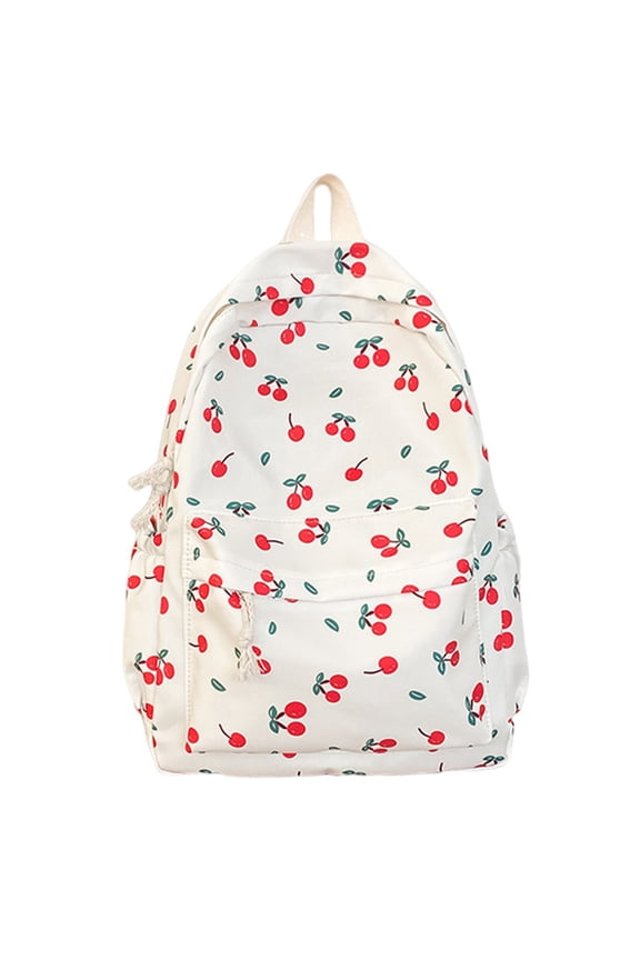 Stylish Japanese Fruit Patterned Backpack Rucksacks Large Capacity Daypacks School Bag for Business Travel