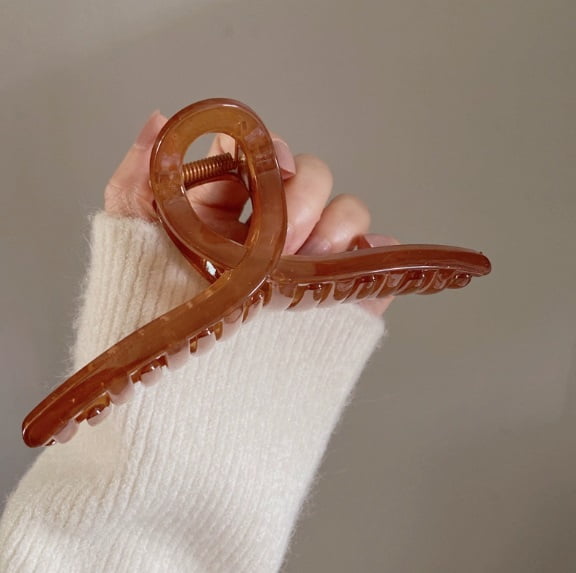 Stylish Jelly Color Shark Hair Clip - Strong Grip for Thick Hair, Perfect for Daily Wear and Special Occasions