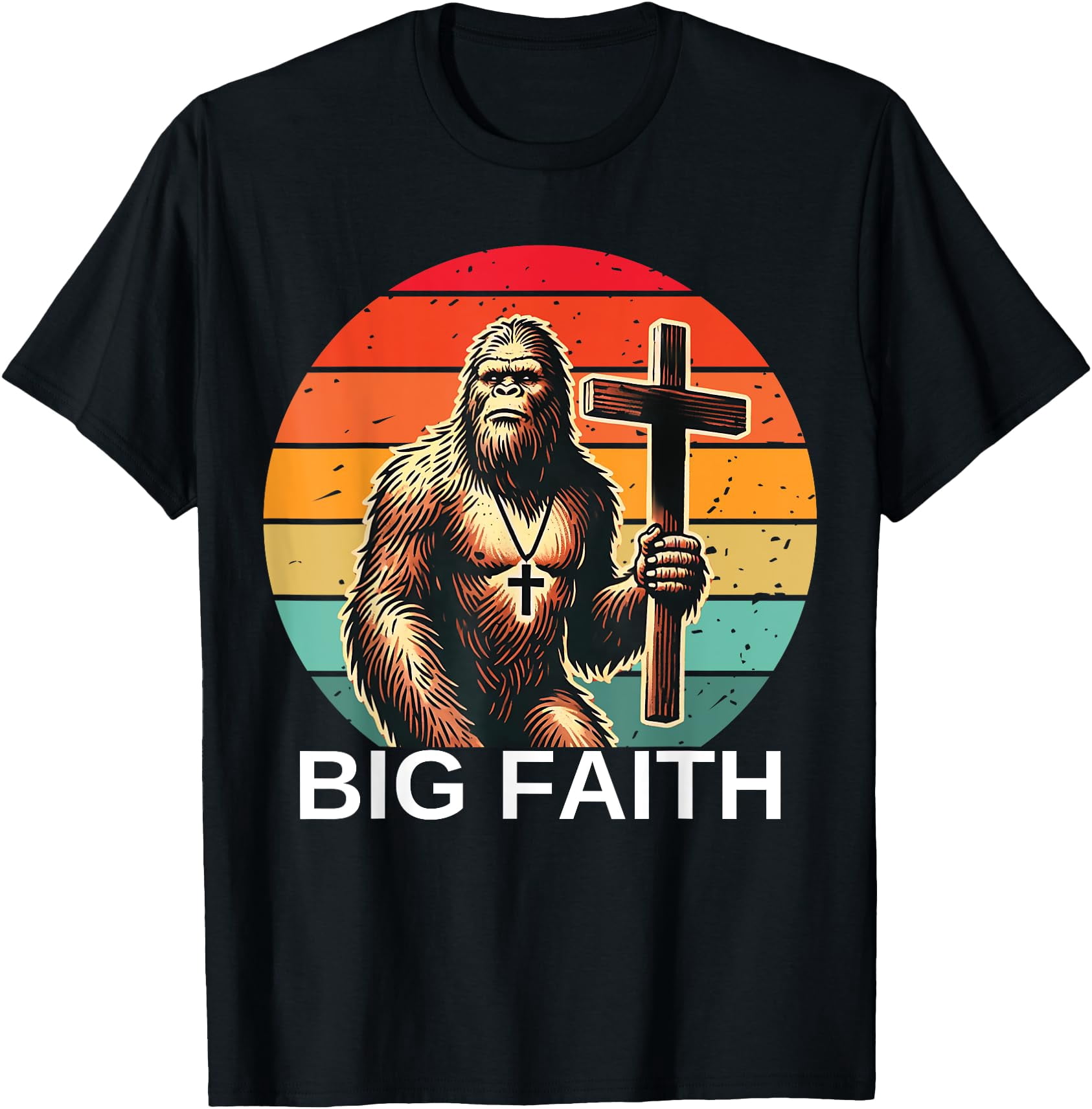 Stylish Jesus Bigfoot Sasquatch Graphic T-Shirt for Christian Faith and ...