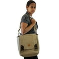 thumbnail image 1 of Stylish Jute-Cotton Heavy Duty School College Work Travel Fold over Flap Messenger Bag, 1 of 4
