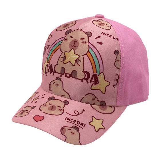 Stylish Kapibala Pattern Hat Trendy Breathable Children Hat Themed Party Hat for Outdoor Activity and Travel