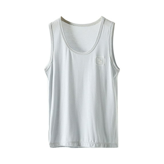 Stylish Kids Boys Girls Top Casual Clothes Dance Crop Tank Solid Color Sleeveless Trendy Sports Pajamas Crew Neck Soft Tops Fashion Dailywear