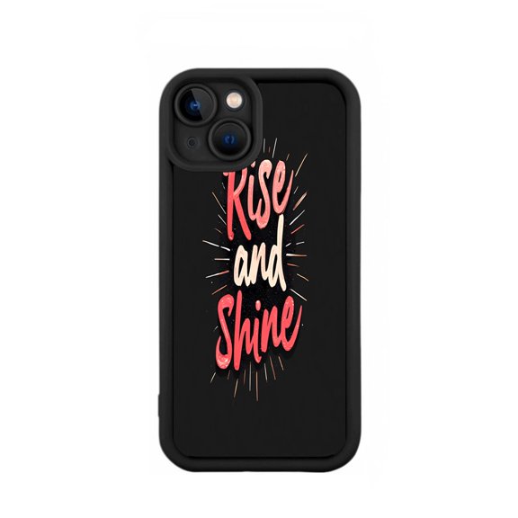 Stylish Kise and Shine iPhone 15 Case - Lightweight Yellowing Resistant with Bold Colorful Design and Radiating Lines