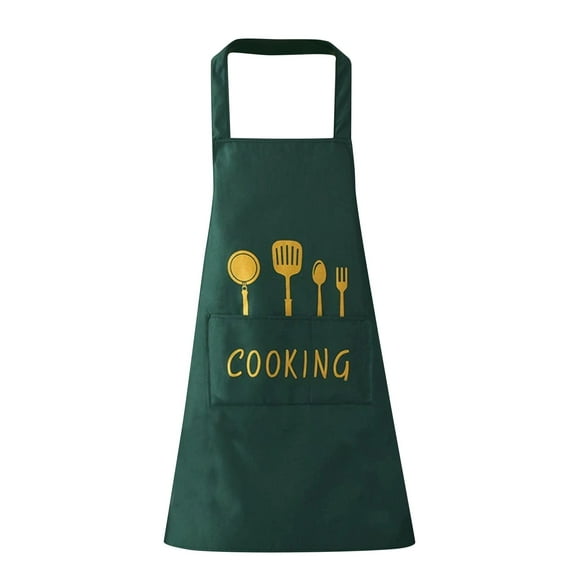 Stylish Kitchen Apron with Hand-Wipe Pockets & Large Front Pocket, Waterproof Cooking Baking Painting Apron for Women and Men, Adjustable, 25.6”x28.3”in