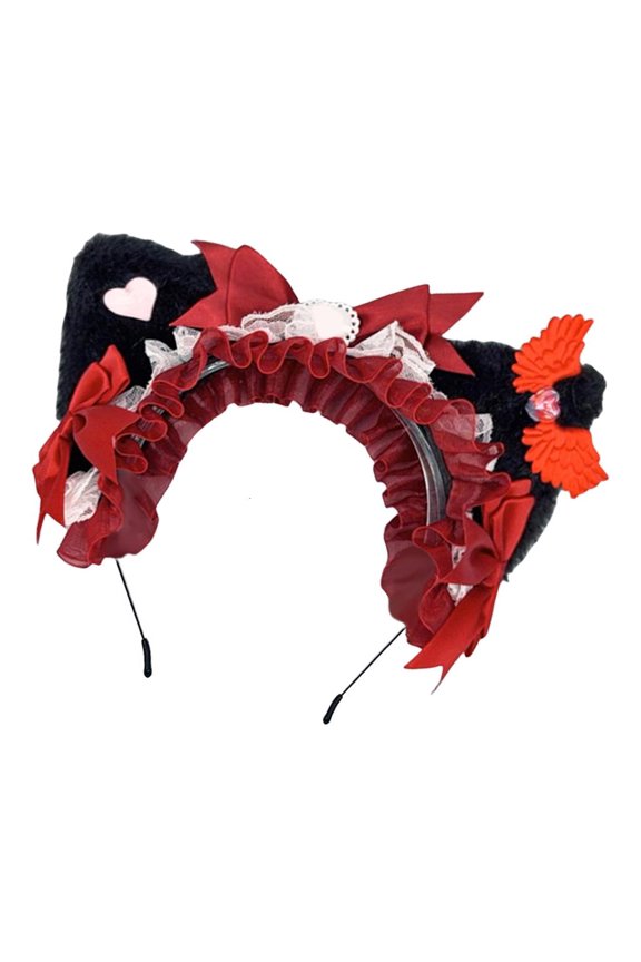 Stylish Kitten Hair Hoop Eye-catching Headpiece Wing Headwear for Stage Role Play