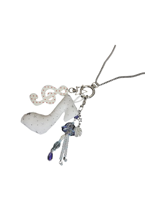 Stylish Korean Inspired Alloy Keychain Accessory Polkas Dots Music Note Pendant Keyring Accessories for Women