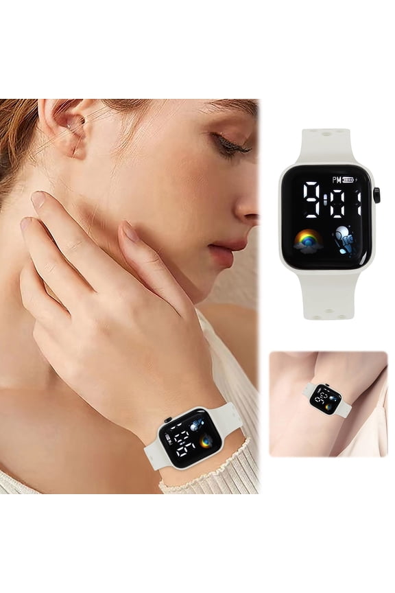 Stylish LED Electronic Watch With Polished Smooth Finish | Adjustable Support And More | Great For Formal Occasions Gray Great For Mountain Climbing Gray