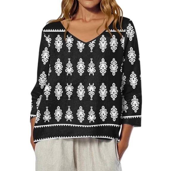 Stylish Ladies Printed Tops For Daily Wear Casual Women's T Shirts Comfortable Short Sleeve Blouses With Designs