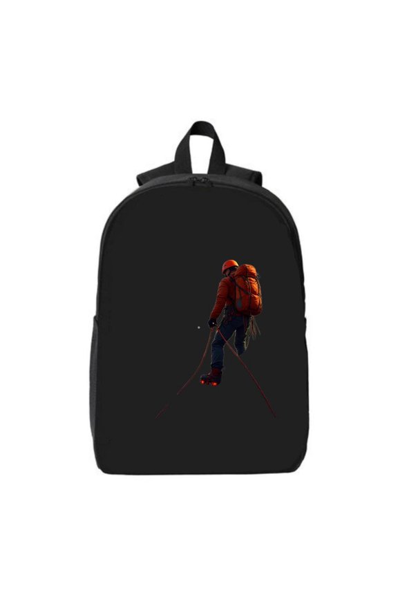 Stylish Laptop Backpack for College & High School - Outdoor Adventure Design with Orange Jacket Illustration Fits 15 " Laptop & iPad Perfect Travel Bag for - & -