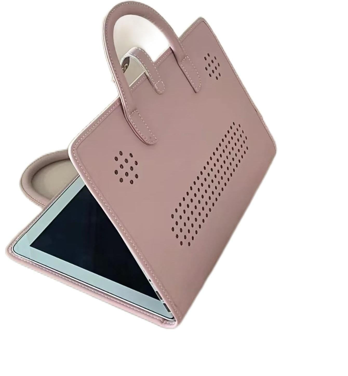 Stylish Laptop Case Rose Pink Portable Handbag For 15.6-16 Inch Laptops High Safety Against Damage&Dust