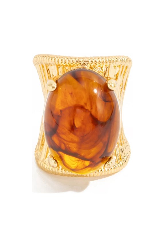 Stylish Layering Adjustable Rings Featuring Wide Band And Gradient Resin For Comfort And Versatility In Fashion Accessor