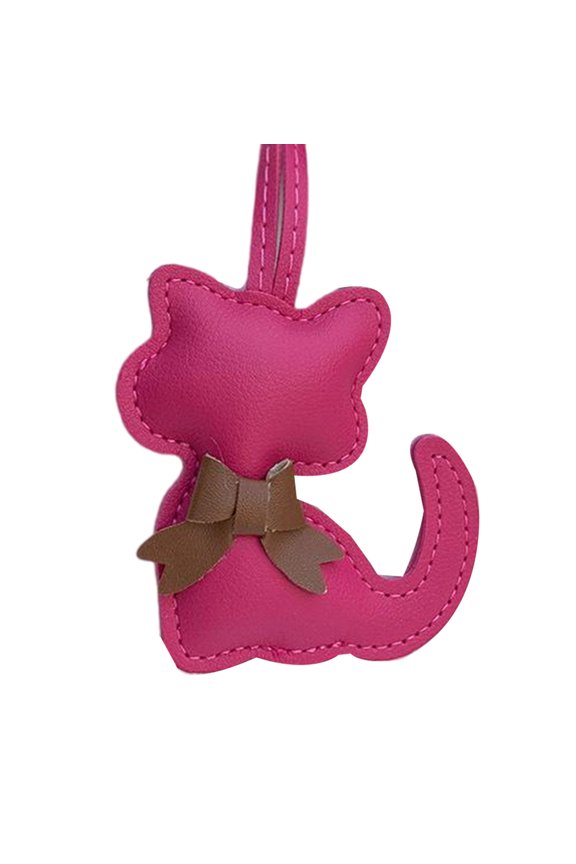 Stylish Leather Bow Charm Shaped Leather Pendant for Bag Decoration, Keychain Matching & Daily Outfit Acce