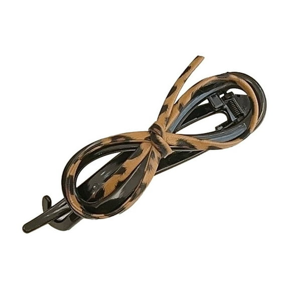 Stylish Leather Bow Hair Clip Hair Accessories for Women & Girls - Fashionable and Functional Barrette for Elegant Hairstyles