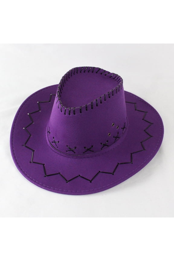 Stylish Leather Cowboy Hat For Kids Western Themed Parties Halloween Dress Up Accessory Funny Hats Adjustable Cute Caps Adjustable Baseball Hats for Boys & Girls