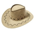 thumbnail image 1 of Stylish Leather Cowboy Hat for Kids Parties Halloween Dress Up and Western Themed Events, 1 of 2