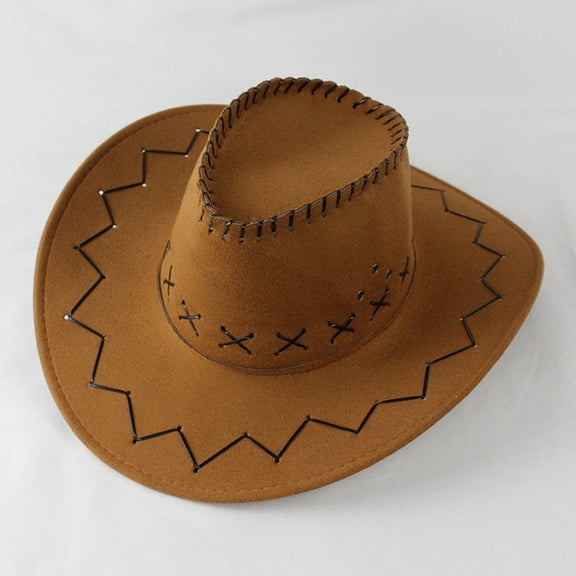 Stylish Leather Cowboy Hat for Kids Parties Halloween Dress Up and Western Themed Events