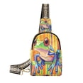 thumbnail image 1 of Stylish Leather Crossbody Bag 8.46x5.9x2.16In Easy To Carry Multi-Purpose Travel Hiking Shopping Fashion Bag Beautiful Green Frog, 1 of 7