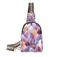 thumbnail image 1 of Stylish Leather Crossbody Bag 8.46x5.9x2.16In Easy To Carry Multi-Purpose Travel Hiking Shopping Fashion Bag Beautiful Purple Pattern, 1 of 7