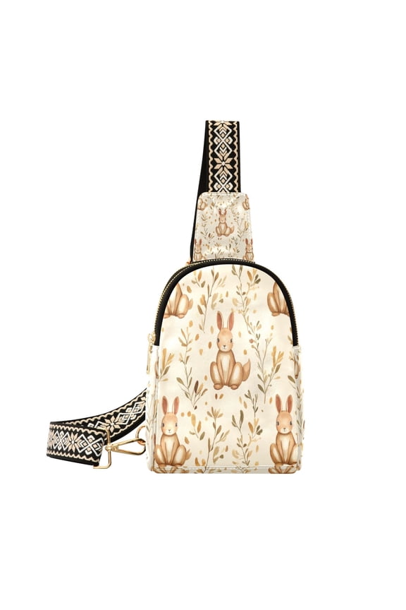 Stylish Leather Crossbody Bag 8.46x5.9x2.16In Easy To Carry Multi-Purpose Travel Hiking Shopping Fashion Bag Cute Kangaroo