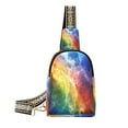 thumbnail image 1 of Stylish Leather Crossbody Bag 8.46x5.9x2.16In Easy To Carry Multi-Purpose Travel Hiking Shopping Fashion Bag Super Beautiful Rainbow, 1 of 7