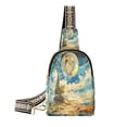 thumbnail image 1 of Stylish Leather Crossbody Bag 8.46x5.9x2.16In Easy To Carry Multi-Purpose Travel Hiking Shopping Fashion Bag Super Cool Moon, 1 of 7