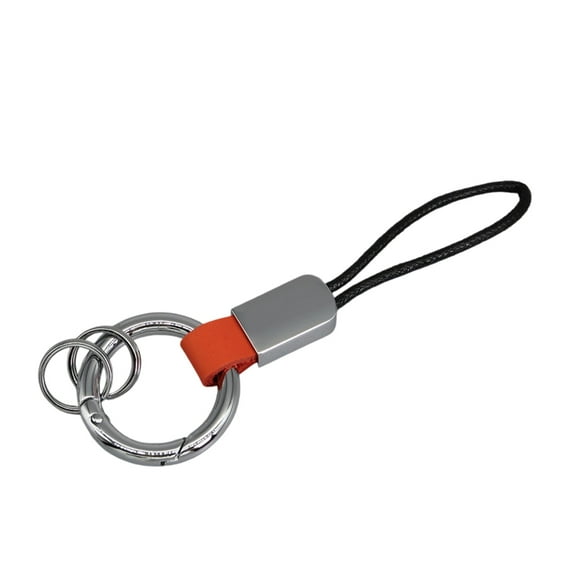 Stylish Leather Keychain With Ring and Wrist Lanyard Key Chain for Men Women