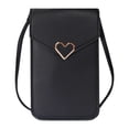 thumbnail image 1 of Stylish Leather Messenger Bag for Women Minimalist Crossbody Phone Wallet Purse with Secure Heart Button Closure Ideal for Daily Commuting and Everyday Carrying, 1 of 2