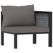 Stylish Left Armrest Sectional Corner Sofa, Durable Poly Rattan, Perfect for Living Room Comfort