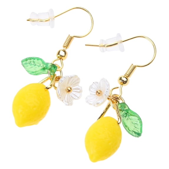 Stylish Lemon shaped Dangle Earrings Sunny Citrus Earrings Adornment Ear Hooks Dangle Ear Rings Ornament
