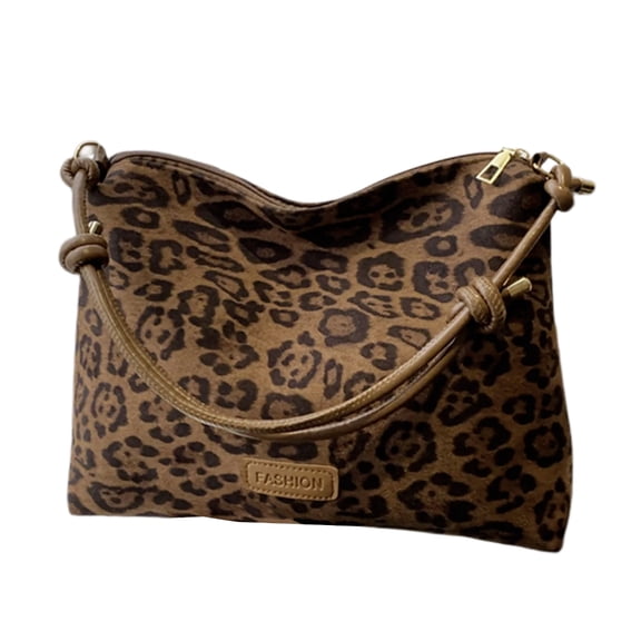 Stylish Leopards Pattern Slouchy Bag with Spacious Interior Shoulder Bags Stylish Handbag Work Bag for Women Girls