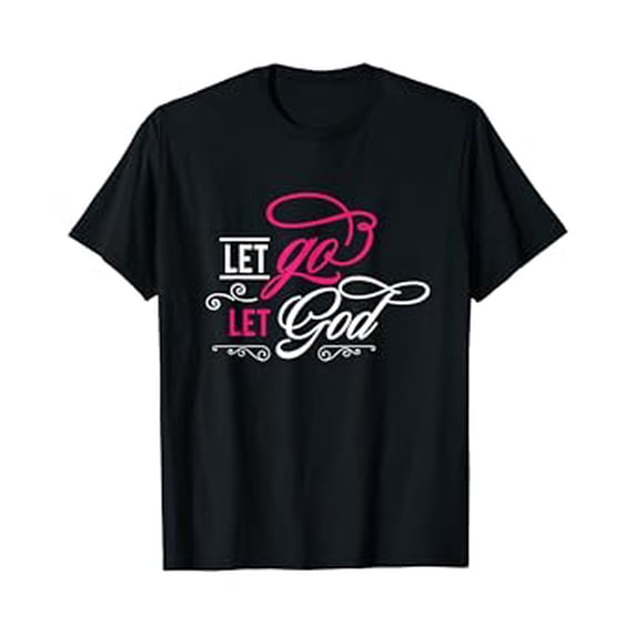 Stylish Let Go and Let God Christian T-Shirt for Inspirational Daily Wear