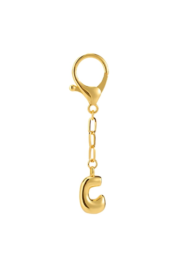 Stylish Letter Keychain Pendant Durable Metal Copper Design Charm Keyring For Everyday Use Parties And Outings