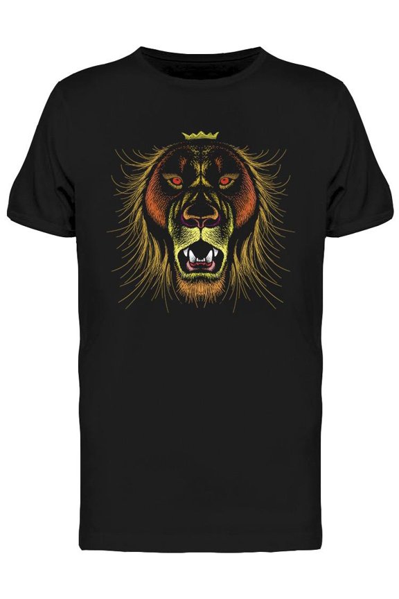 Stylish Lion Head Design T-Shirt Men -Image by Shutterstock, Male 3X-Large