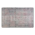 Stylish Living with our Modern Abstract Gray Runner Rug Soft, Low