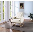 thumbnail image 1 of Stylish Living Room Rocking Chair In Beige+cream Finish Rectangular Foam Filled With Back, 1 of 4